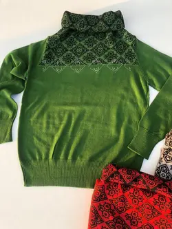 بلوز بافت سنتی  یقه اسکی