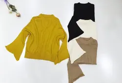 پليور بافت آستين كلوش پاییزه