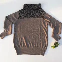 پليور يقه اسكي نگين دار