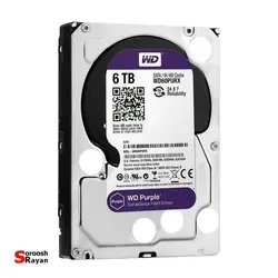 هارددیسک اینترنال وسترن دیجیتال مدل Purple WD60PURZ ظرفیت 6 ترابایت - سروش رایان