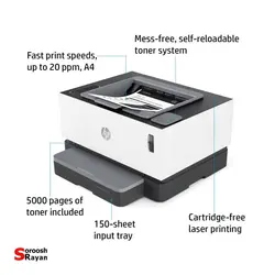 پرینتر لیزری اچ پی مدل Neverstop Laser MFP 1200A - سروش رایان