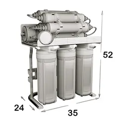 دستگاه تصفیه آب خانگی MaxTec 2W X1000 به همراه شیر دوکاره | تصفیه آب خانگی | دستگاه تصفیه آب | اس اس وی