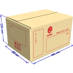 کارتن اسباب کشی و جابجایی صنایع سهند مدل A2 بسته 11 عددی