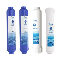 فیلتر inline مجموعه 4 عددی | تصفیه آب خانگی | دستگاه تصفیه آب | اس اس وی