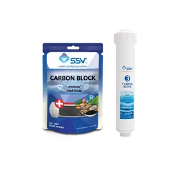 فیلتر شارژ پذیر Carbon block به همراه شارژ یدک 140 گرم مدل | تصفیه آب خانگی | دستگاه تصفیه آب | اس اس وی