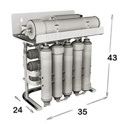 دستگاه تصفیه آب خانگی PureLine 2W X1000 به همراه شیر دوکاره | تصفیه آب خانگی | دستگاه تصفیه آب | اس اس وی