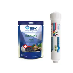 فیلتر شارژپذیر Alkaline به همراه شارژ یدک 320 گرم | تصفیه آب خانگی | دستگاه تصفیه آب | اس اس وی