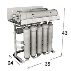 دستگاه تصفیه آب خانگی PureLine 2W X800 به همراه شیر دوکاره | تصفیه آب خانگی | دستگاه تصفیه آب | اس اس وی