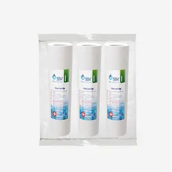 فیلتر P.P کارتریجی مجموعه 3 عددی | تصفیه آب خانگی | دستگاه تصفیه آب | اس اس وی