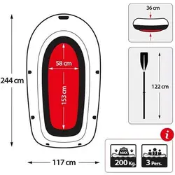 قایق بادی گردشی اینتکس intex 68358 | فروشگاه استور اینتکس