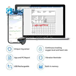 دستگاه آنالیز خواب انگشتی برند Viatom مدل O2 ring - فروشگاه تجهیزات پزشکی جی مِد