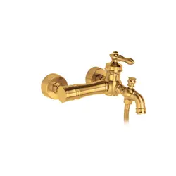 ست شیرآلات ساره طلایی مات ویژوال - آینه دکوراتیو و روشویی تجسم