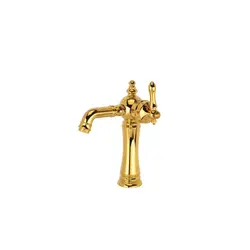 ست شیرآلات ساره طلایی مات ویژوال - آینه دکوراتیو و روشویی تجسم