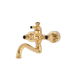 ست کامل شیرآلات خورشید طلایی - آینه دکوراتیو و روشویی تجسم