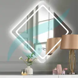 آینه چراغ‌دار لوزی