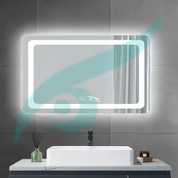 آینه چراغ‌دار مستطیل
