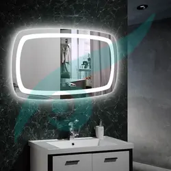 آینه چراغ‌دار مستطیل R