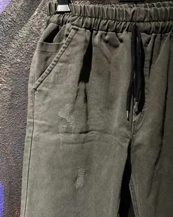 شلوار اسلش جین اسپرت سبز کد 260