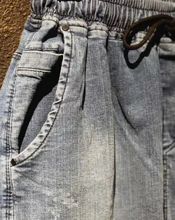 شلوار اسلش سایز بزرگ آبی کد 347