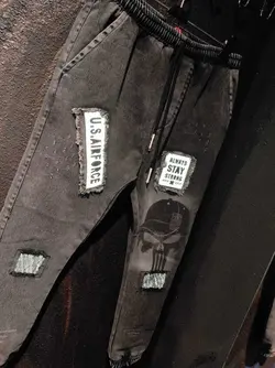 شلوار اسلش لش زغالی چاپ لیزری