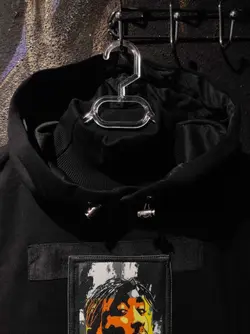 هودی پشت چاپ یقه اسکی