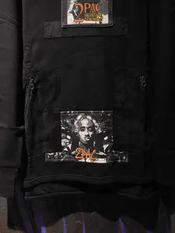 هودی پشت چاپ یقه اسکی