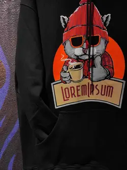 هودی سوپر سایز بلک لایت