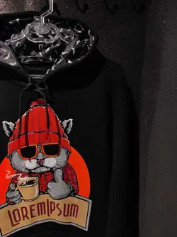 هودی سوپر سایز بلک لایت