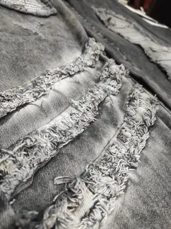 شلوار اسلش جین زاپدار