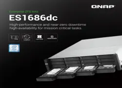 ذخیره ساز QNAP Enterprise Dual-Controller NAS ES1686dc-2142IT-128G