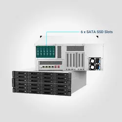 خرید ذخیره ساز کیونپ مدل TS-h3087XU-RP-E2378-64G با 30 سینی هارد