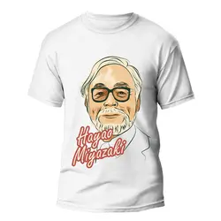 تیشرت طرح گرافیکی میازاکی