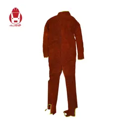 لباس یکسره چرم جوشکاری ضد ذوب