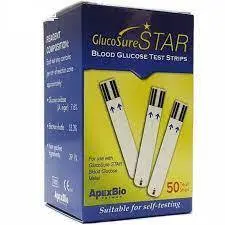 نوار قندخون گلوکوشر مدل استار بسته 50 عددی