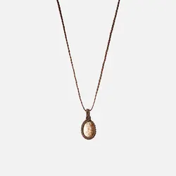 گردنبند مکرومه/ عقیق- حدید/ کد MD-706