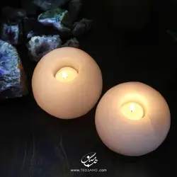 شمعدان سنگ نمک طرح کره