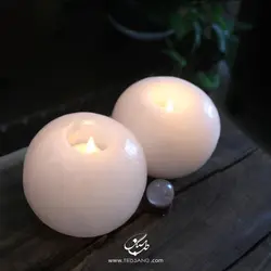 شمعدان سنگ نمک طرح کره