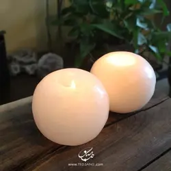 شمعدان سنگ نمک طرح کره