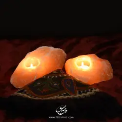 شمعدان سنگ نمک طرح کلاسیک
