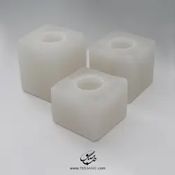 شمعدان سنگ نمک طرح مکعب