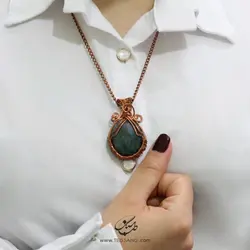 گردنبند زنانه سنگ عقیق جاسپر NT-125