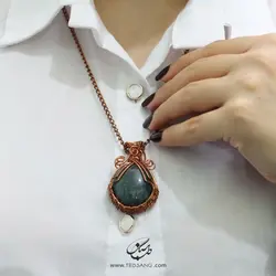 گردنبند زنانه سنگ عقیق جاسپر NT-125