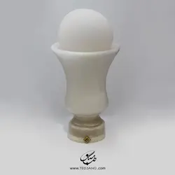 آباژور سنگ نمک طرح ماه جام پایه سنگی