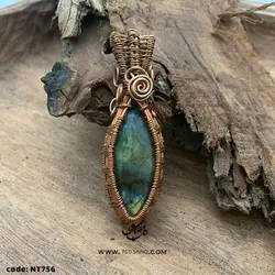 گردنبند زنانه سنگ لابرادوریت NT-756