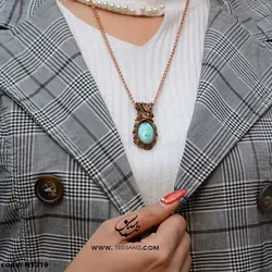 گردنبند زنانه سنگ فیروزه NT-719
