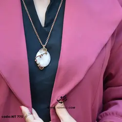 گردنبند زنانه سنگ رز کوارتز NT-775