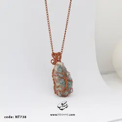 گردنبند زنانه سنگ جاسپر کد NT-738