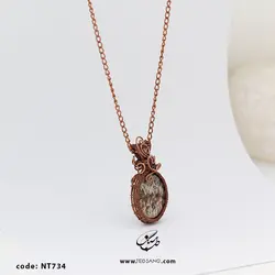 گردنبند زنانه سنگ عقیق کد NT-734