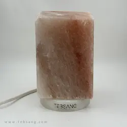 آباژور سنگ نمک طرح مکعب /کد ZC-1125 - طب سنگ