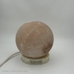آباژور سنگ نمک طرح کره/ کد ZC-1272 - طب سنگ